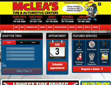 Tablet Screenshot of mcleastire.com